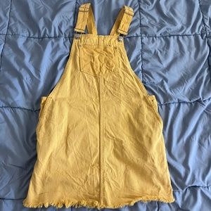 Yellow Overall Dress